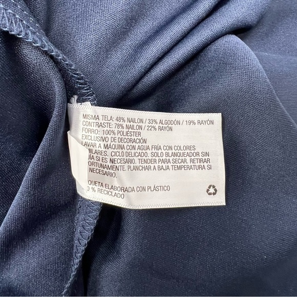 Xhilaration Lace short sleeve Romper navy blue size Large - Picture 12 of 15